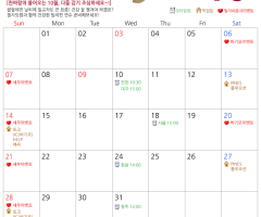 10월 일정