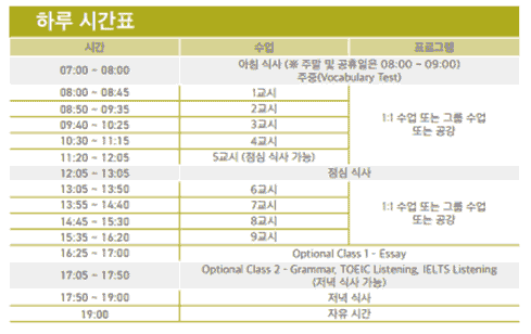 CG 시간표