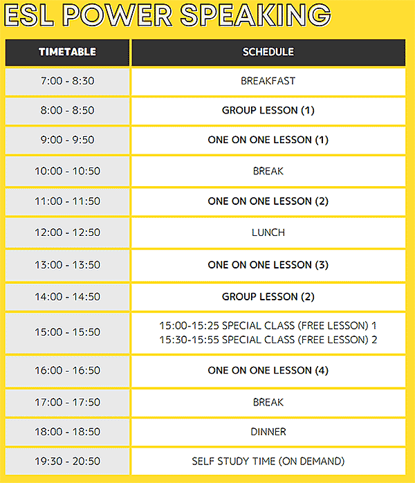 GLC 시간표